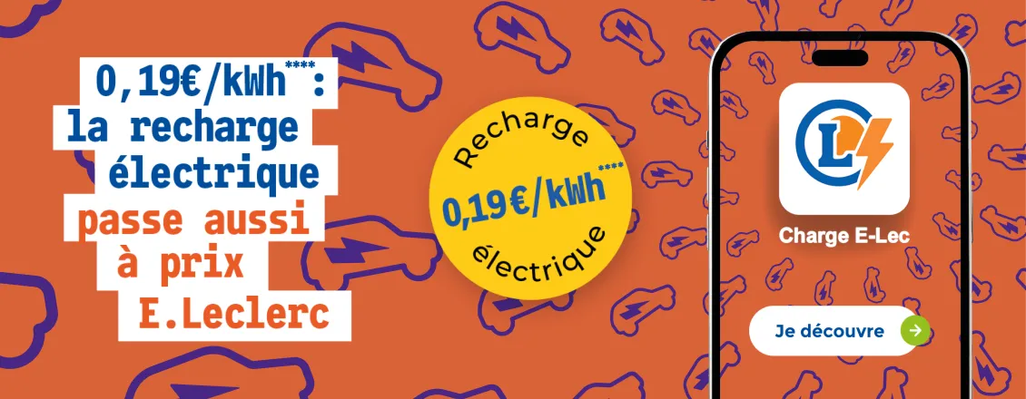 E.Leclerc Charge E-Lec Offre 0,19€/kWh